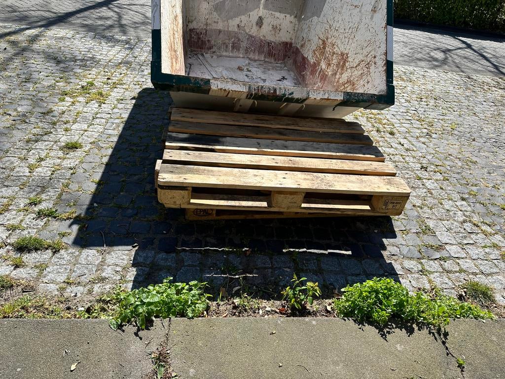 3 pallets steigerhout gratis af te halen, Ophalen, Gebruikt, Steigerhout, Pallet