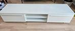 Wit(glans) tv meubel - Gebruikt, Ophalen, Overige materialen, Gebruikt, 100 tot 150 cm