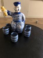 Blauw drankkruikje met bekertjes, Ophalen of Verzenden