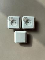 Inbouw wandcontactdozen en wisselschakelaar wit, Ophalen of Verzenden, Nieuw, Stopcontact