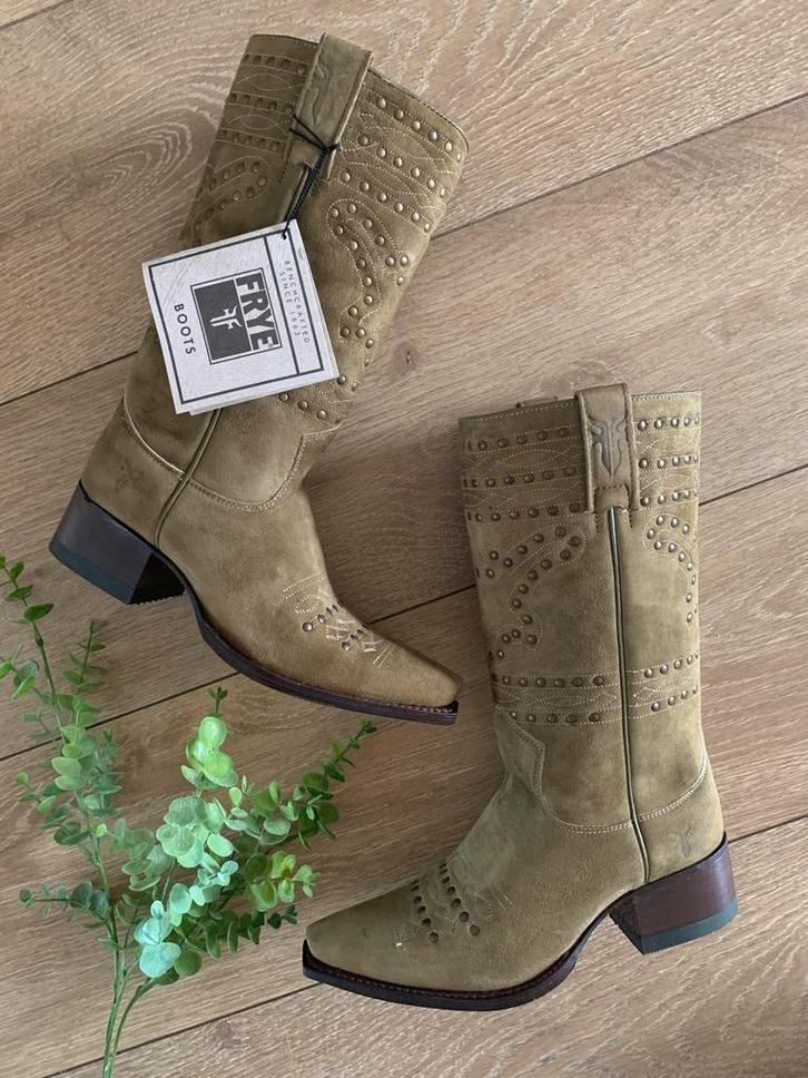 Frye cowboylaarzen 36 37 western boots bohemian laarzen, Kleding | Dames, Schoenen, Nieuw, Hoge laarzen, Groen, Ophalen of Verzenden