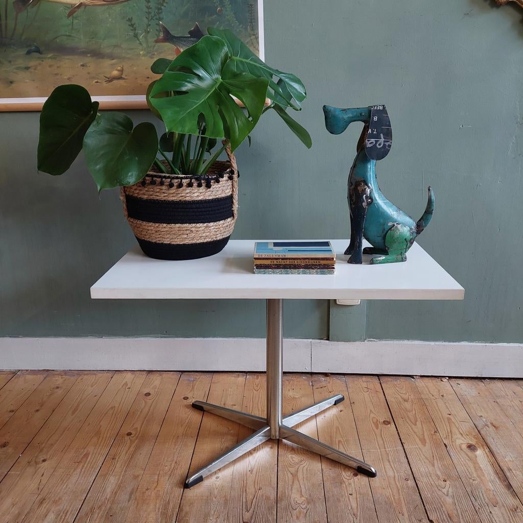 Lucky Vintage audio/TV tafel chromen poot - draaibaar blad, Ophalen, Gebruikt, ., Vintage