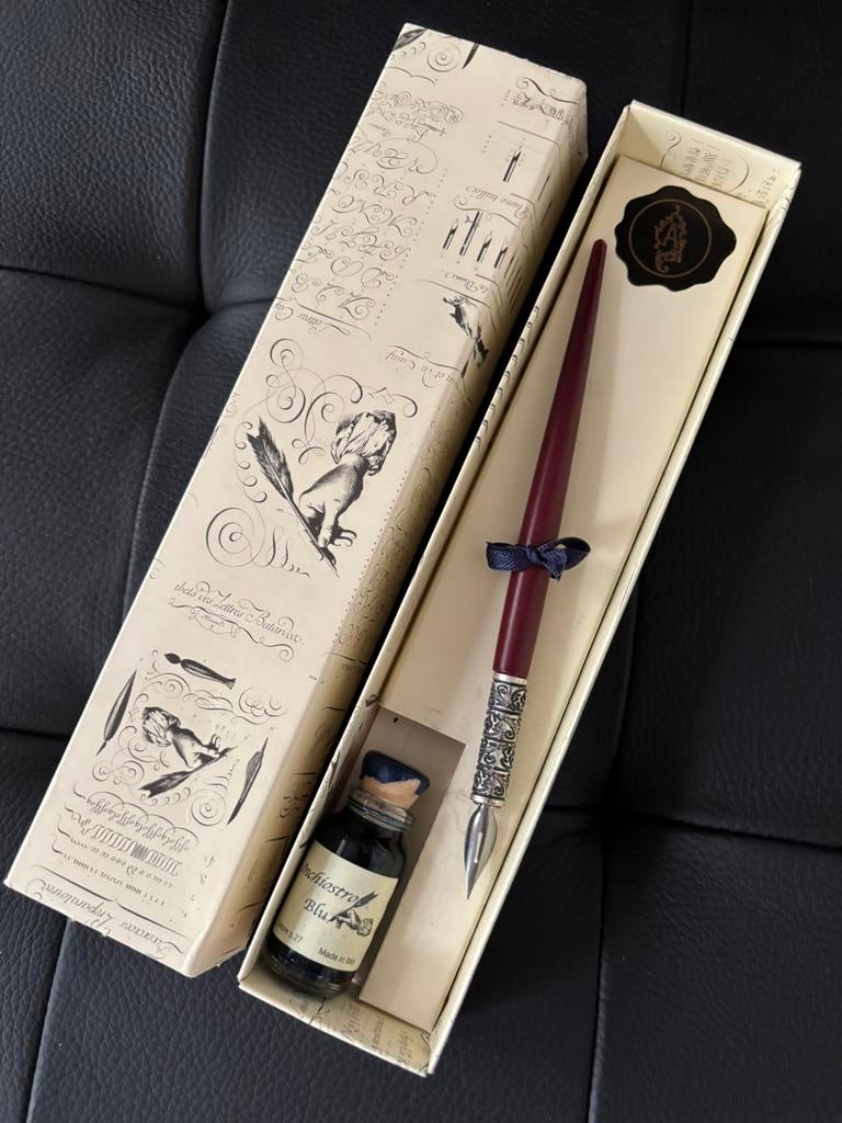 Inchiostro kalligrafie-inktset met inkt, kalligrafie pen, ., Overige typen, Ophalen of Verzenden, Zo goed als nieuw