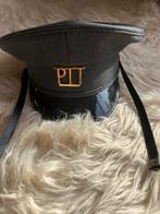 Zwarte PTT pet met gouden logo, Ophalen of Verzenden, Zo goed als nieuw, One size fits all, Pet
