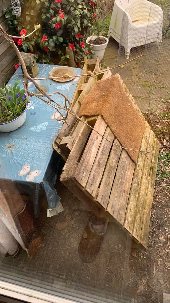 4 pallets, Ophalen, Gebruikt, 50 mm of meer, Pallet