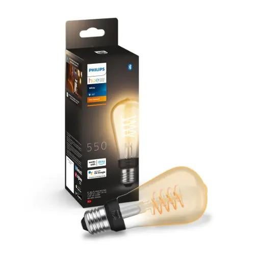 Philips Hue ST64 filament lamp 2x, Huis en Inrichting, Lampen | Losse lampen, Ophalen of Verzenden, Minder dan 30 watt, E27 (groot)