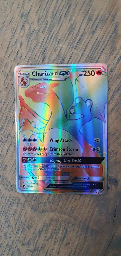 Pokemon kaart charizard 250  wing attack crimson storm, Ophalen of Verzenden, Zo goed als nieuw