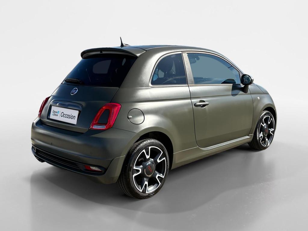 Fiat 500 0.9 TwinAir Turbo Sport | Verde Militaire mat| Appl, Auto's, Fiat, Voorwielaandrijving, 12 maanden, Gebruikt, Leder en Stof
