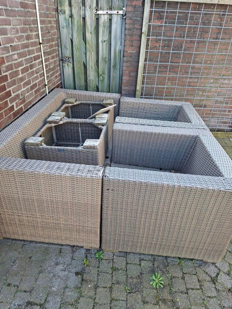 Tuinset met kussen gebruikt, Tuin en Terras, Ophalen of Verzenden, Gebruikt, Steen