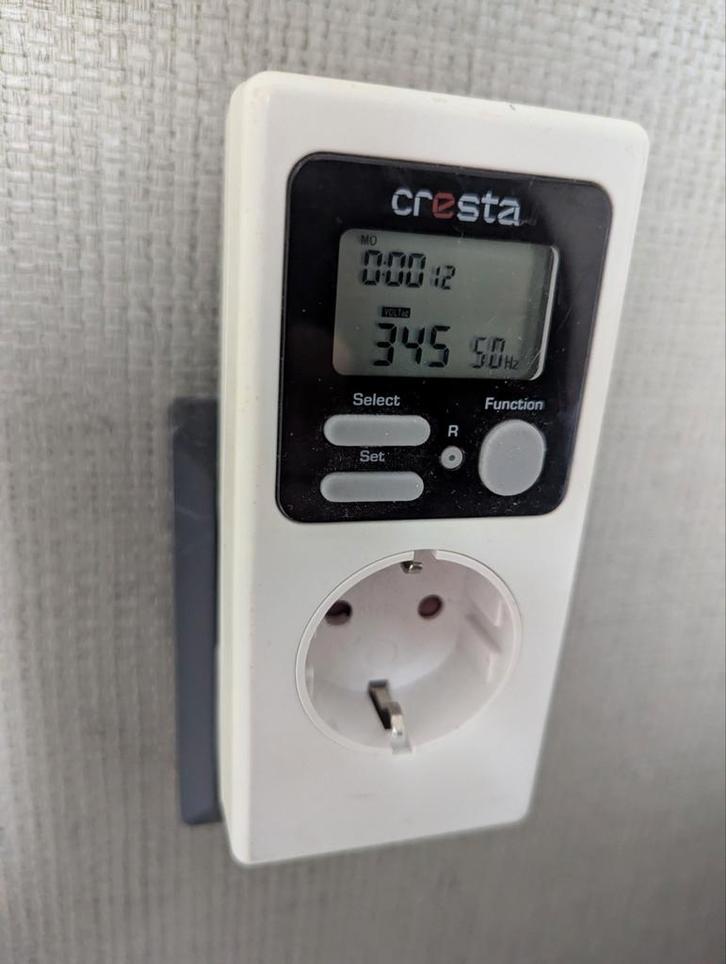 Cresta Stroomverbruiksmeter, Doe-het-zelf en Verbouw, Elektra en Kabels, Gebruikt, Stekker, Ophalen of Verzenden