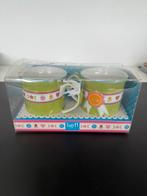 2 mokken lief!, Ophalen of Verzenden, Zo goed als nieuw, Overige stijlen, Kop(pen) en/of Schotel(s)