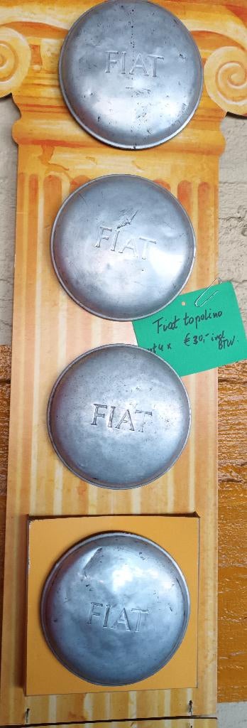 4 sierdoppen fiat topolino, Ophalen, Gebruikt, Fiat