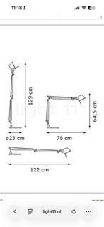 Artimide grote bureaulamp design, Ophalen, Zo goed als nieuw, Metaal, 75 cm of meer
