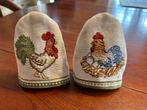 Villeroy en Boch eierwarm houders stof 2stuks kip haan pasen, Ophalen of Verzenden, Nieuw