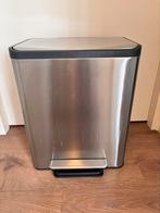 Eko dubbele prullenbak, Ophalen, Gebruikt, 50 tot 75 cm, Rvs