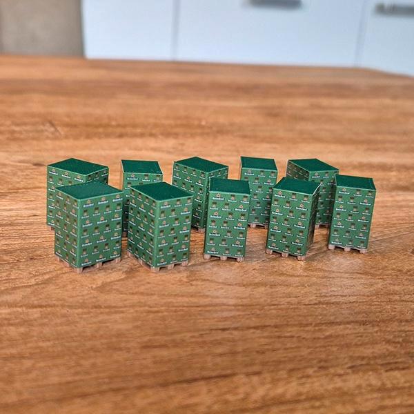 Pallet met Bierkratten (Set van 10) – 1-87 / H0, Hobby en Vrije tijd, Modelauto's | 1:87, Nieuw, Bus of Vrachtwagen, Overige merken