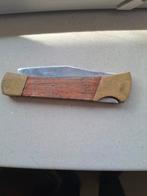 Zakmes met veiligheidssluiting en houten handvat, Ophalen of Verzenden, Gebruikt