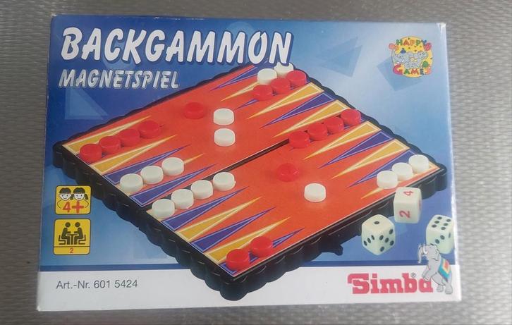 Backgammon Magneetspel - Zo goed als nieuw, Hobby en Vrije tijd, Gezelschapsspellen | Bordspellen, Zo goed als nieuw, Een of twee spelers