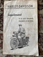 Oude vintage Harley Davidson handleiding - leger WO 2, Ophalen of Verzenden, Gebruikt, Motoren