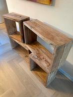 Teakhouten open (wand)kasten, Ophalen, Zo goed als nieuw