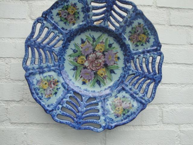 portugees bord  hand paint opengewerkt, Ophalen of Verzenden