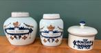 Set van 3 Antieke Porseleinen Apothekers zalf potten, Antiek en Kunst, Ophalen of Verzenden