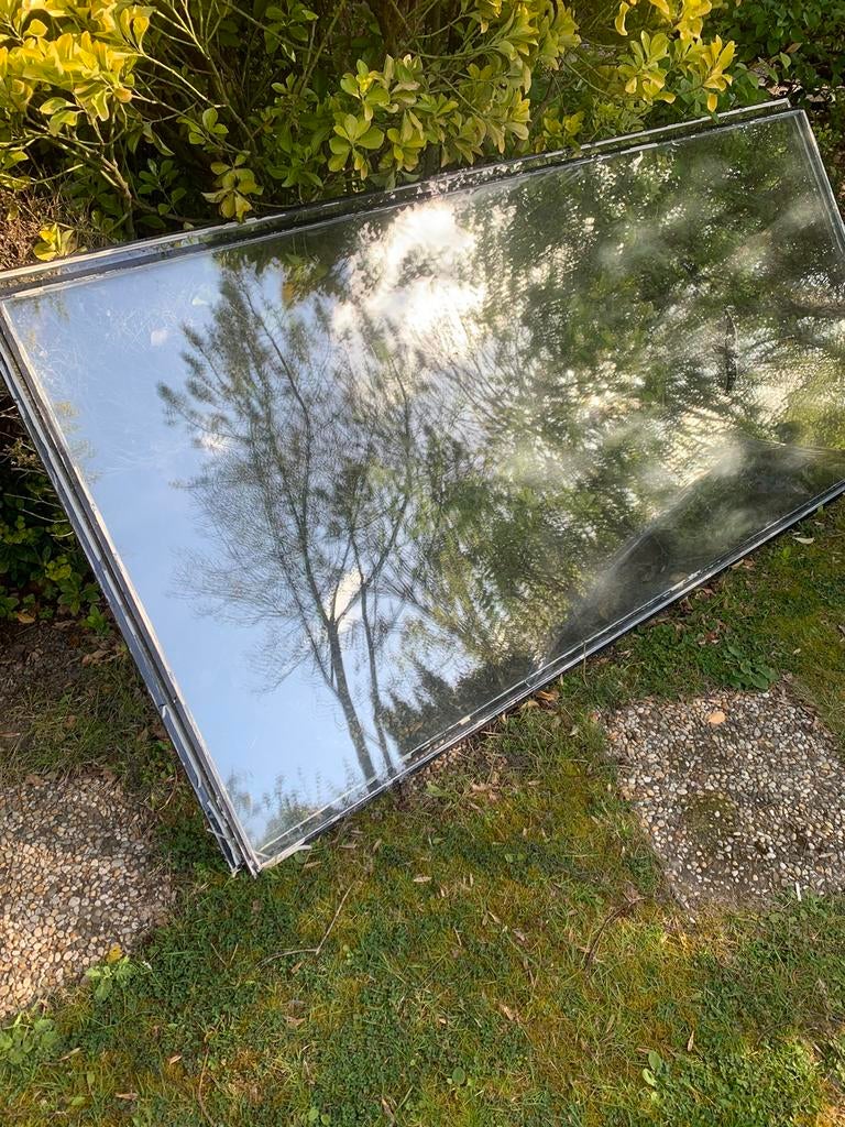 Dubbel glas x. 2, Ophalen of Verzenden, Zo goed als nieuw, Gevelraam of Ruit