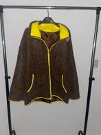 Teddy fleece jas bruin met geel, Ophalen of Verzenden, Nieuw, Maat 38/40 (M), Bruin