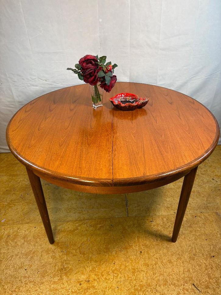 Gratis bezorging!Mid Century RetroVintage eettafel teak 1960, Huis en Inrichting, Tafels | Eettafels, Gebruikt, 100 tot 150 cm