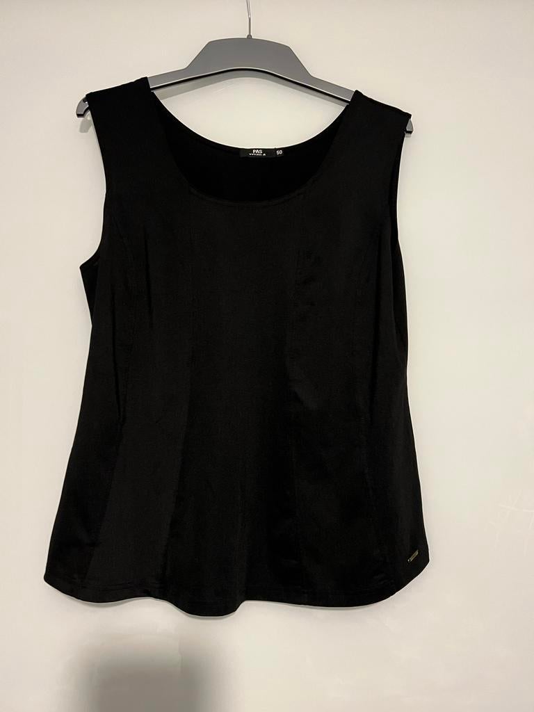 Pas zwart hemdje maat 50, Ophalen of Verzenden, Zo goed als nieuw, Zwart, Shirt of Top