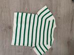 Zara gestreepte ribgebreide top, maat 8/9 jaar, Wit, Nieuw, Ophalen of Verzenden, Korte mouw