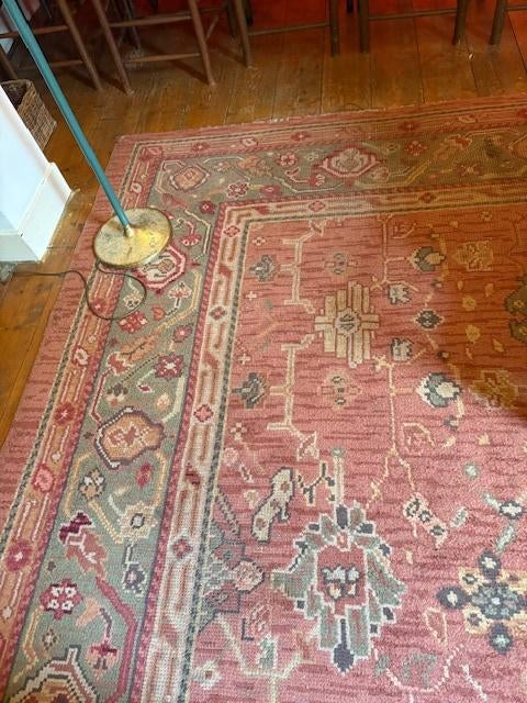 vintage vloerkleed 4 x 6 meter, Ophalen, Gebruikt, Groen, 200 cm of meer