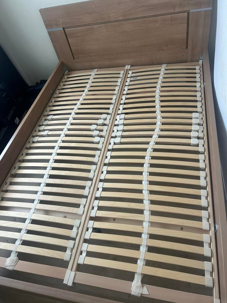 Bed 140 x 200, Ophalen, Wit, Tweepersoons, 140 cm