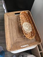 Set van 4 rieten mandjes, Gebruikt, Mand, Ophalen of Verzenden, Riet