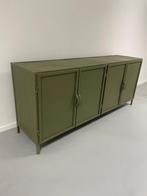Dressoir 180 cm breed Metaal 4 groen deuren  voorraad, Metaal dressoir  groen 4 deuren snel te leveren laagste prijs, 150 tot 200 cm