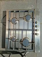 Pelgrim 4-pits RVS gasfornuis., Gebruikt, Inbouw, Gas, 4 kookzones