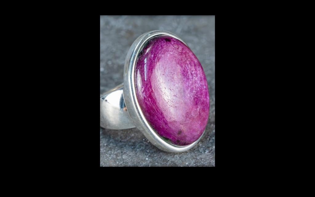 925 sterling zilver met natuurlijke 55.25ct Robijn., Verzenden, Nieuw, 17 tot 18, Met edelsteen