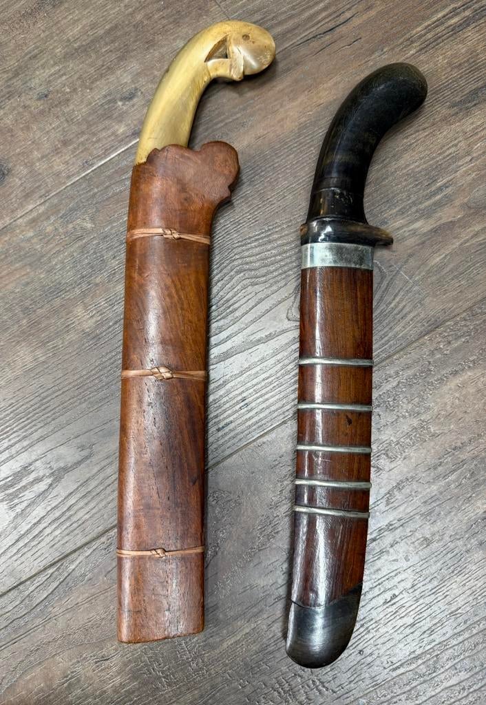 Kris keris golok  2 geweldige exemplaren!, Antiek en Kunst, Ophalen of Verzenden