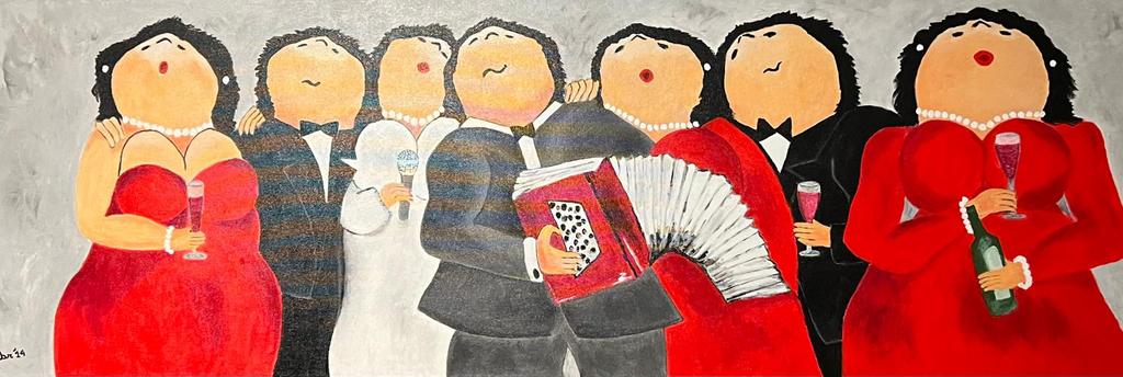 Schilderij dikke dames, Ophalen