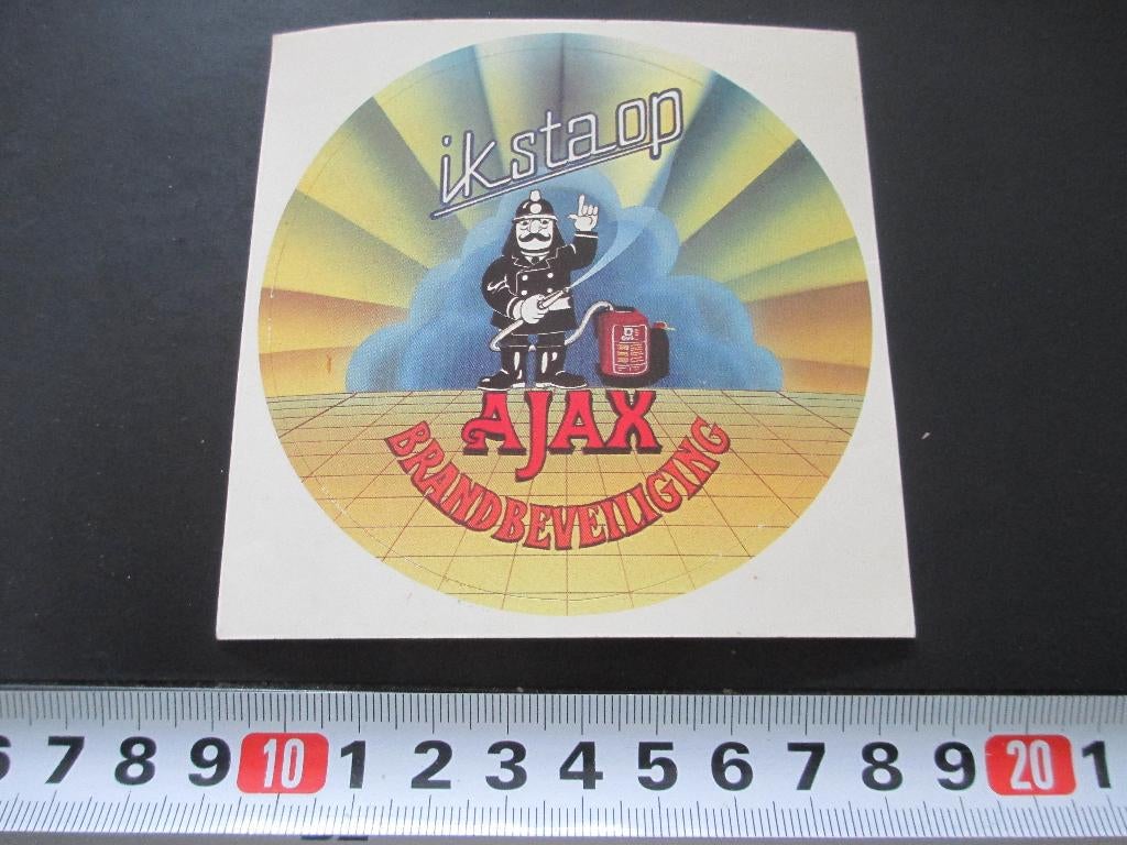 sticker brandweer - ik sta op AJAX brandbeveiliging, Verzamelen, Stickers, Ophalen, Zo goed als nieuw