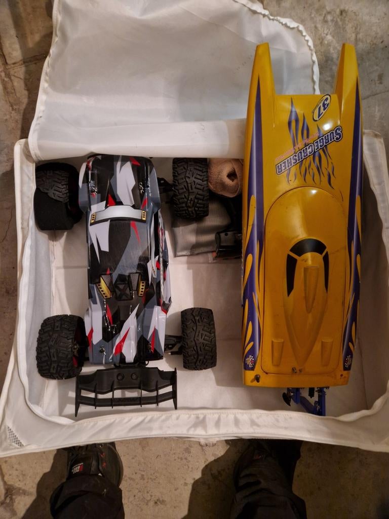 RC Auto Maverick Quantum Flux & Boot Project + Extra's, Ophalen of Verzenden