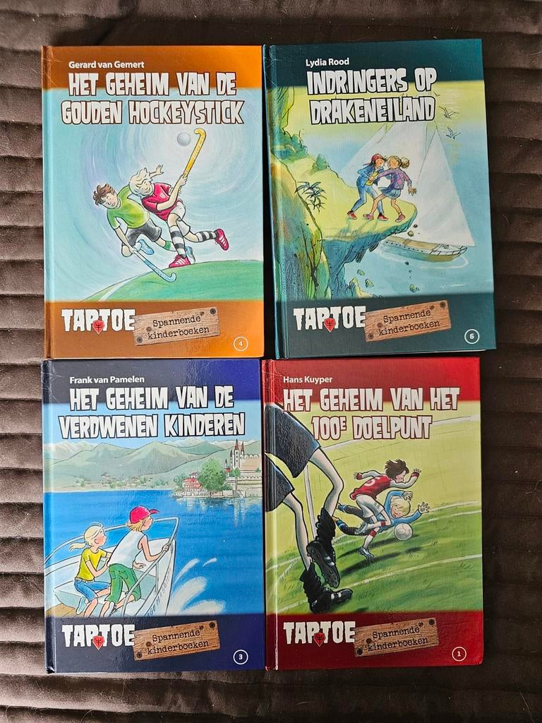4x Taptoe spannende kinderboeken - Gerard van Gemert e.a., Boeken, Ophalen of Verzenden, Gelezen, Gerard van Gemert, Lydia Rood, Frank van Pamelen, Hans Kuyper