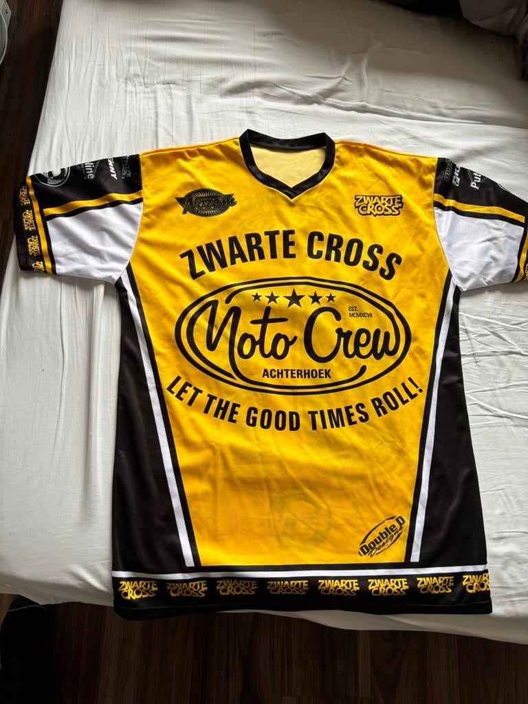 Zwarte cross shirt maat XL, Ophalen of Verzenden, Zo goed als nieuw, Maat 56/58 (XL), Zwart