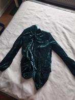 Donkergroen fluwelen jasje, Ophalen of Verzenden, Maat 36 (S), Groen, Onbekend