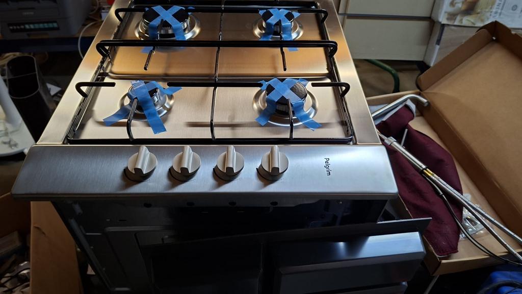 Pelgrim gasstel 4 pits, Witgoed en Apparatuur, Fornuizen, Nieuw, Inbouw, Gas, 4 kookzones, Minder dan 85 cm, 45 tot 60 cm, Ophalen