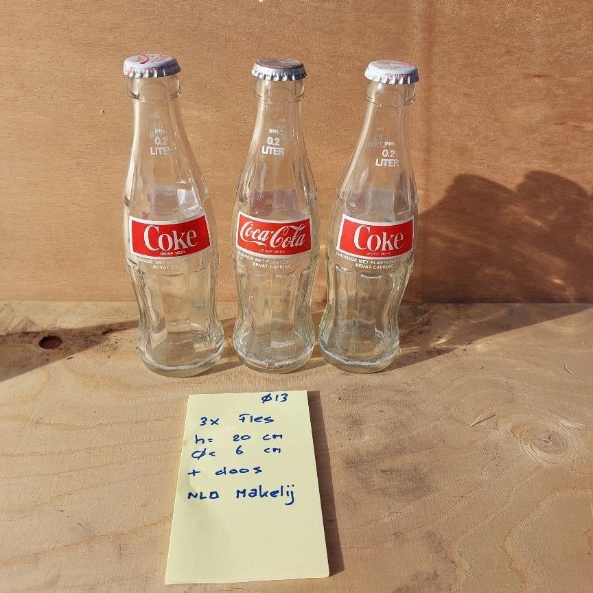3 stuks kleine fles Coca Cola (0,25 Liter) +doos, Ophalen, Verpakking