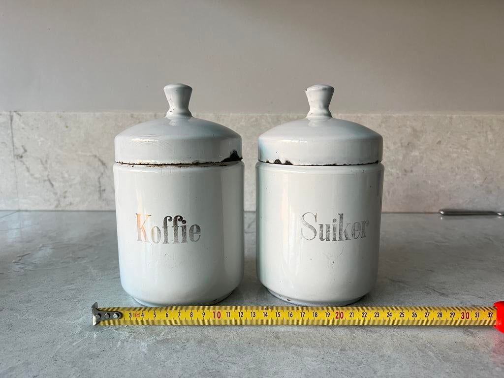 Set bussen, Antiek en Kunst, Antiek | Emaille, Ophalen of Verzenden