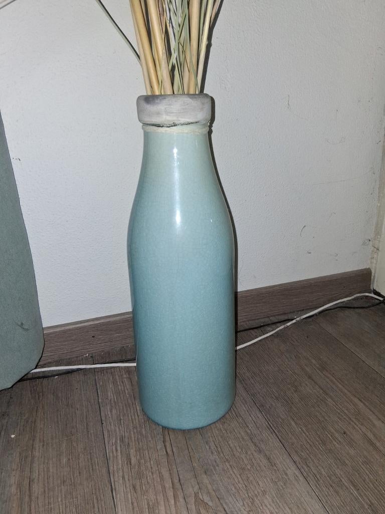 Riverdale fles met pluimen, Ophalen, Overige kleuren, Glas, Minder dan 50 cm