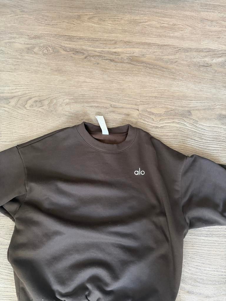 ALO Yoga Trui Expresso Kleur Maat XS, Ophalen of Verzenden, Zo goed als nieuw, Bruin