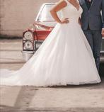 Trouwjurk maat 42, eenmalig gedragen en gestoomd, Ophalen of Verzenden, Zo goed als nieuw, Wit, Trouwjurk